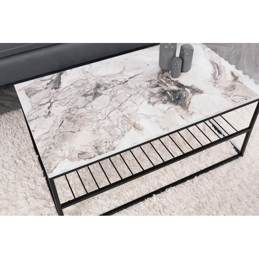 Coffee table ASUDE 43x95 cm black/white
