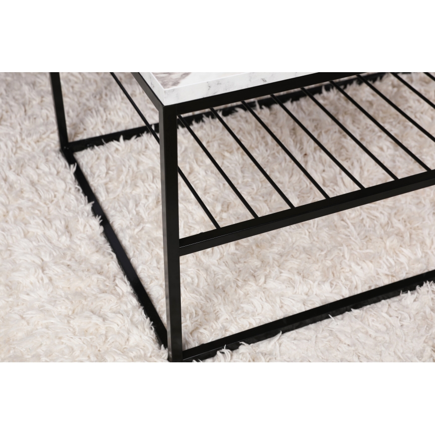 Coffee table ASUDE 43x95 cm black/white