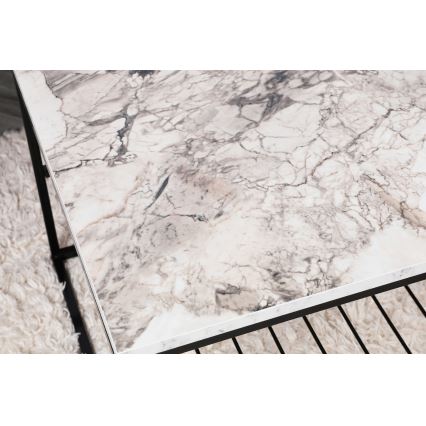 Coffee table ASUDE 43x95 cm black/white