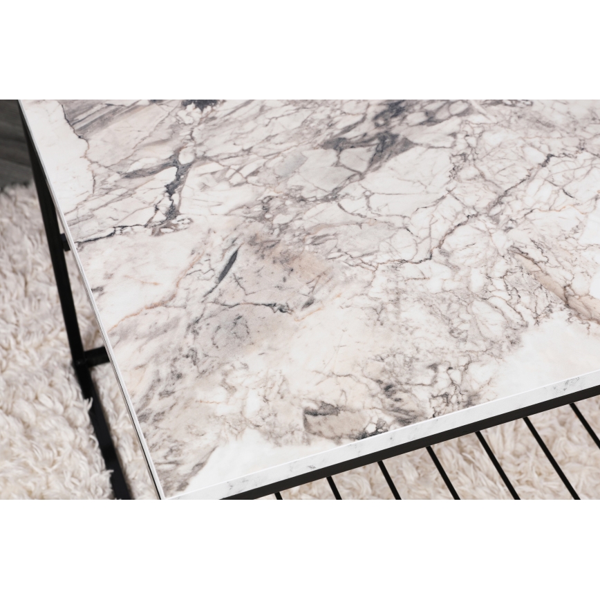 Coffee table ASUDE 43x95 cm black/white