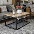 Coffee table ASUDE 43x95 cm brown/black