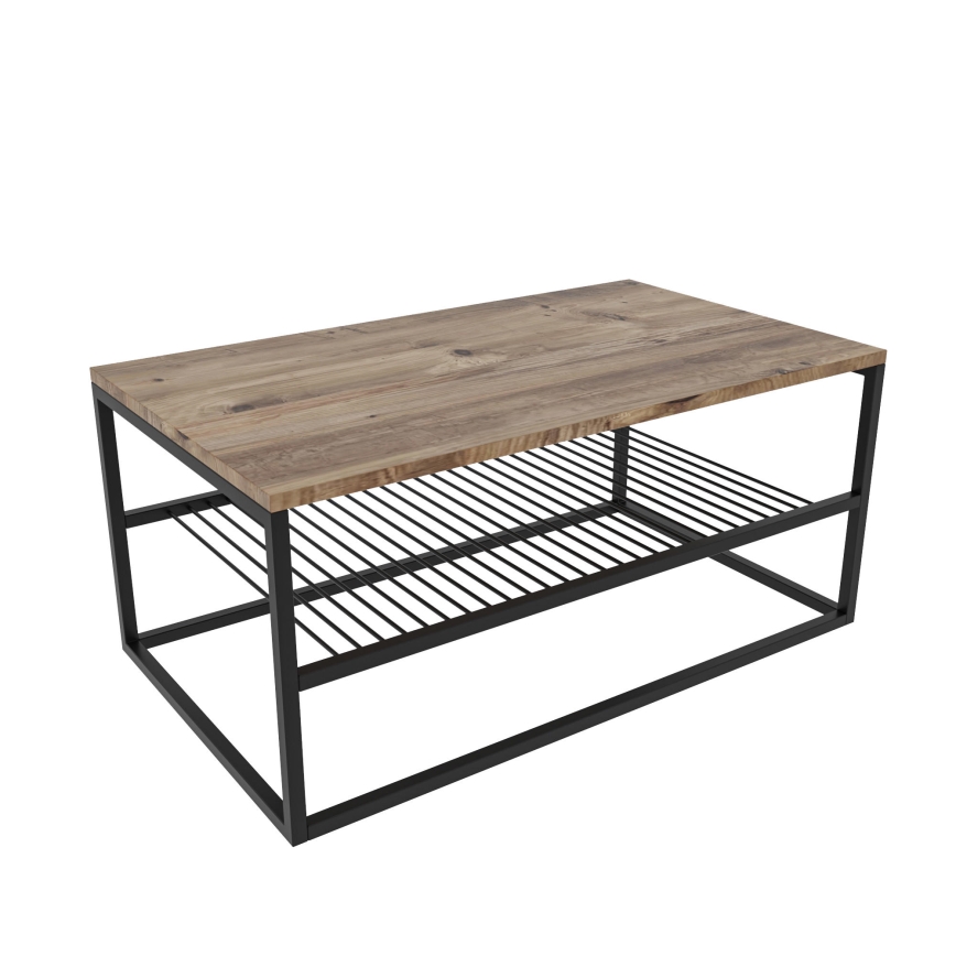 Coffee table ASUDE 43x95 cm brown/black