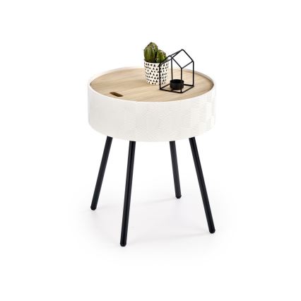 Coffee table AURA 45x38 cm white/black/beige