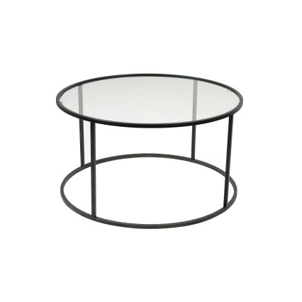 Coffee table BERLIN 45x80 cm black/clear
