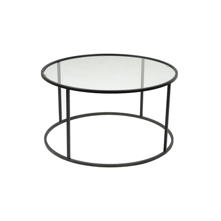 Coffee table BERLIN 45x80 cm black/clear