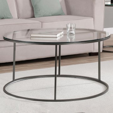 Coffee table BERLIN 60x45 cm black/clear