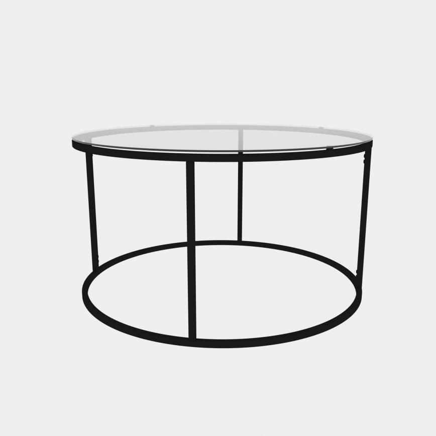 Coffee table BERLIN 60x45 cm black/clear