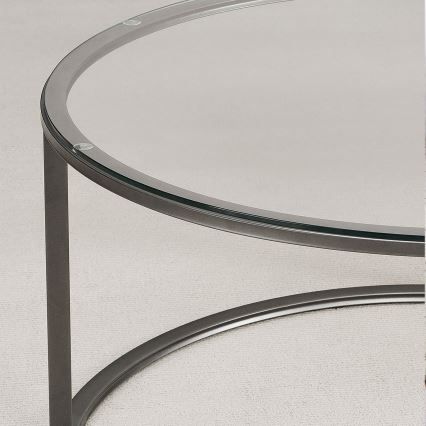 Coffee table BERLIN 60x45 cm black/clear