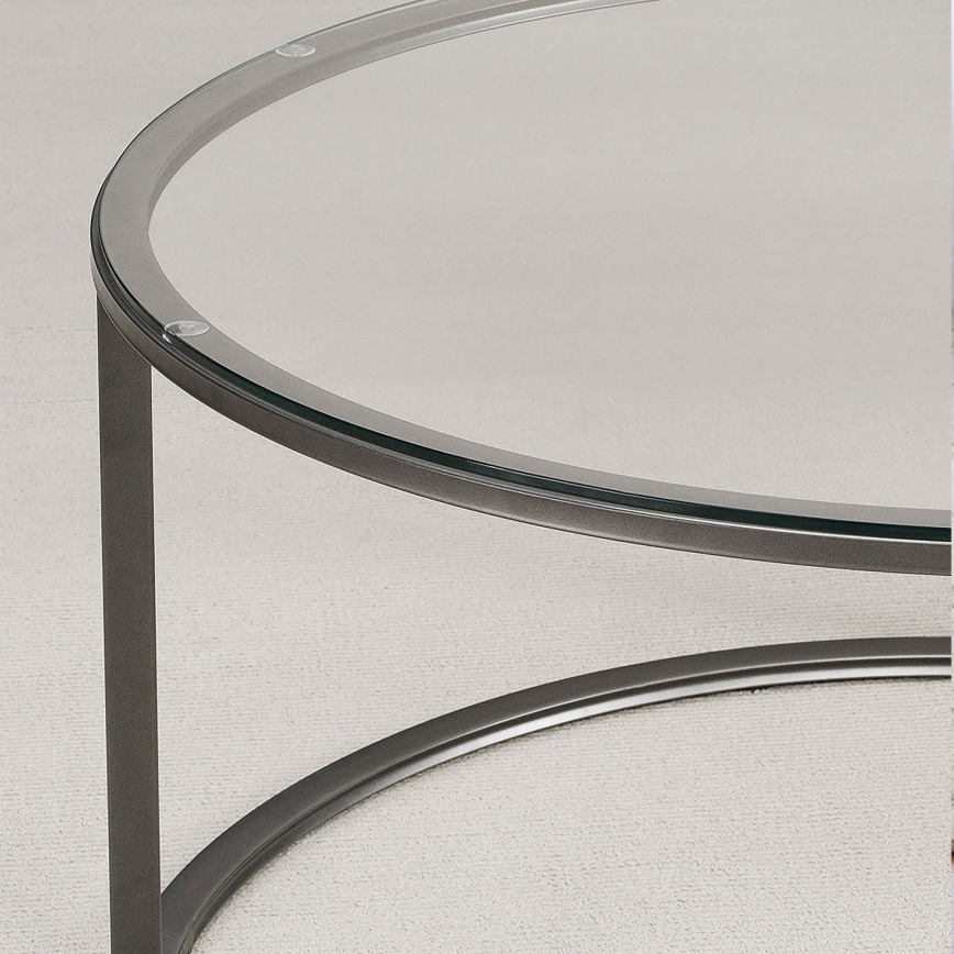 Coffee table BERLIN 60x45 cm black/clear