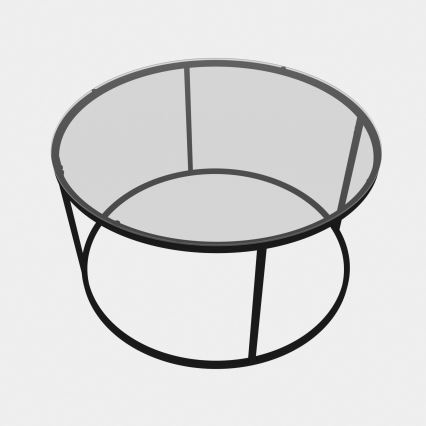 Coffee table BERLIN 60x45 cm black/clear
