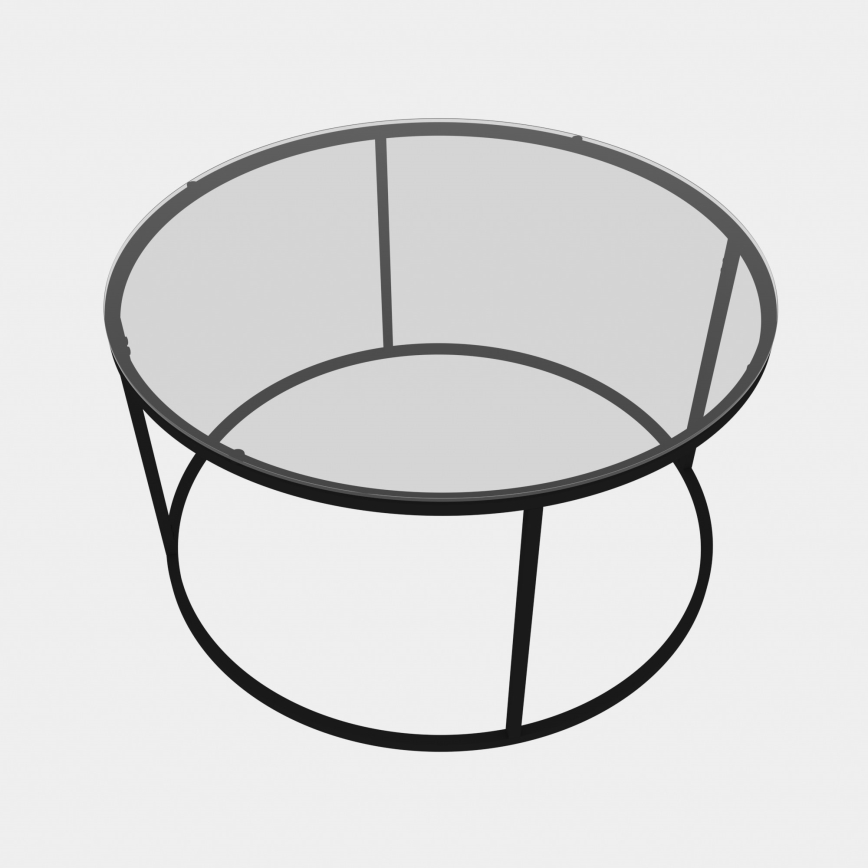 Coffee table BERLIN 60x45 cm black/clear