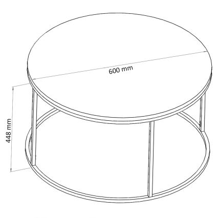 Coffee table BERLIN 60x45 cm black/clear