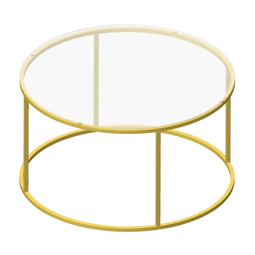 Coffee table BERLIN 80x45 cm gold/clear