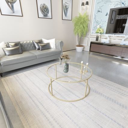 Coffee table BERLIN 80x45 cm gold/clear