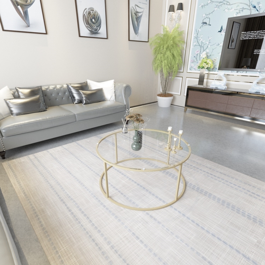 Coffee table BERLIN 80x45 cm gold/clear