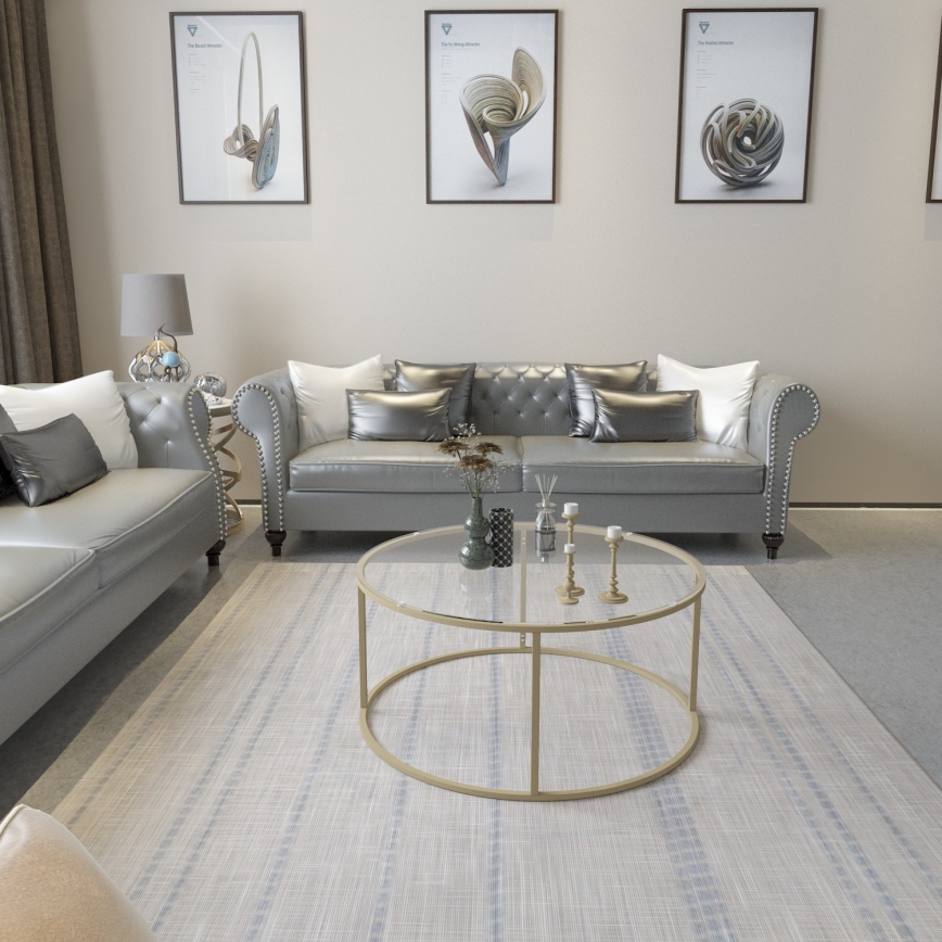 Coffee table BERLIN 80x45 cm gold/clear