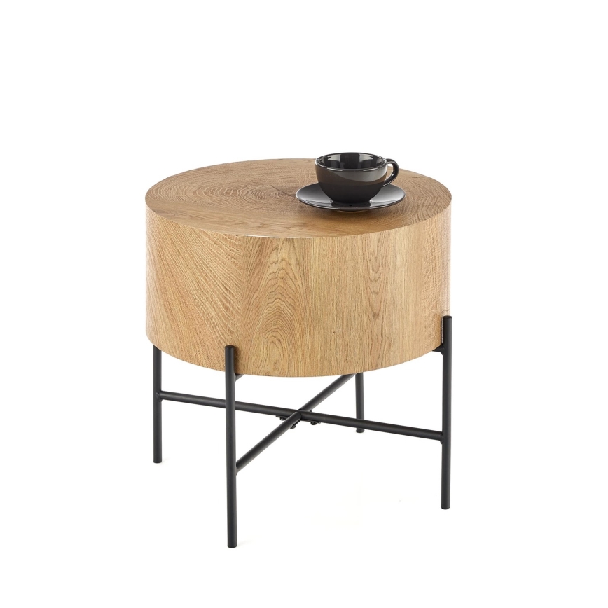 Coffee table BROOKLYN 45x45 cm black/beige