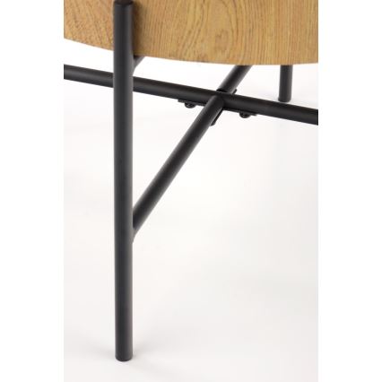 Coffee table BROOKLYN 45x45 cm black/beige
