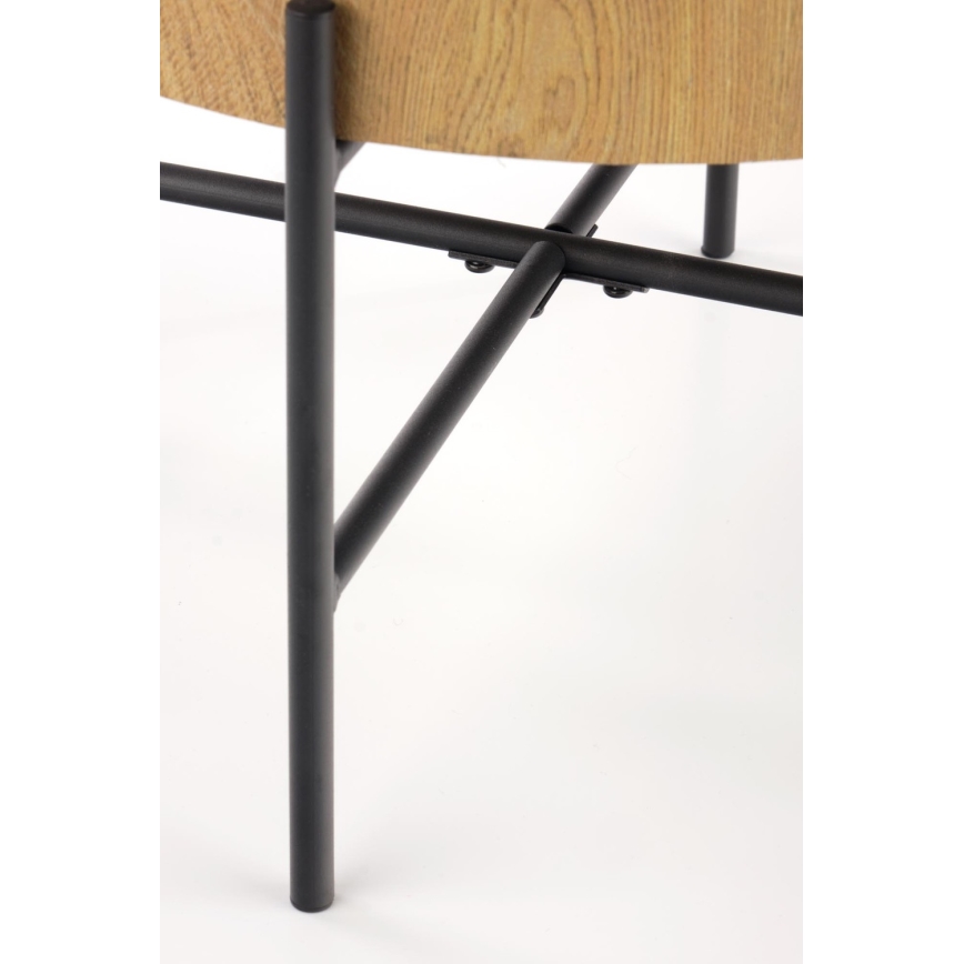 Coffee table BROOKLYN 45x45 cm black/beige