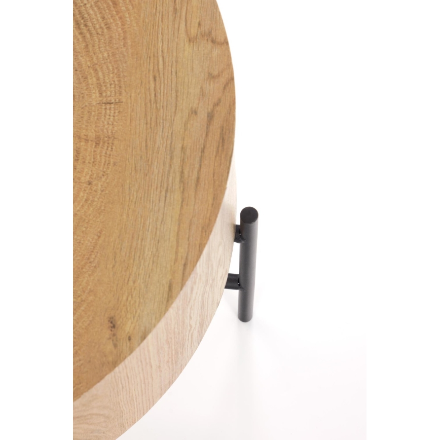 Coffee table BROOKLYN 45x45 cm black/beige