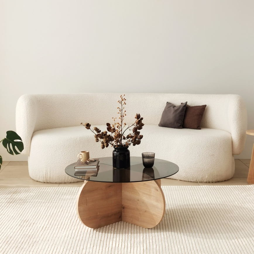 Coffee table BUBBLE 35x75 cm brown/black