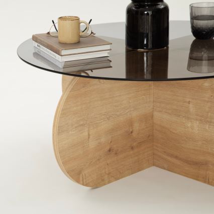 Coffee table BUBBLE 35x75 cm brown/black