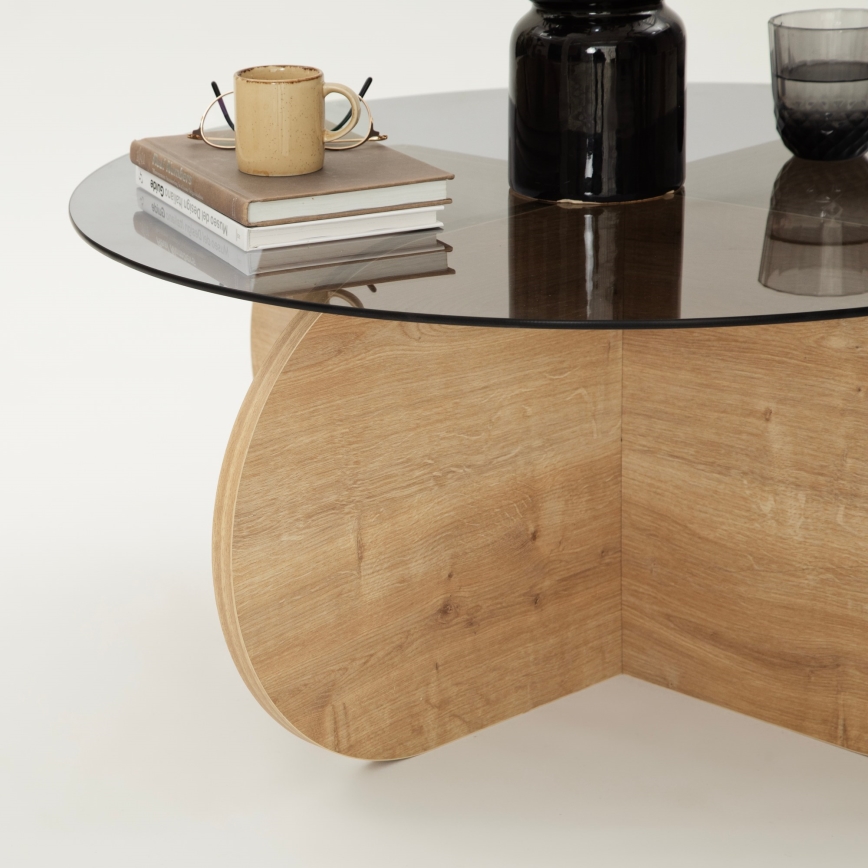 Coffee table BUBBLE 35x75 cm brown/black