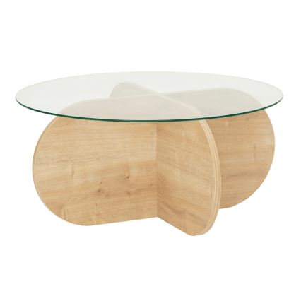 Coffee table BUBBLE 35x75 cm brown/clear