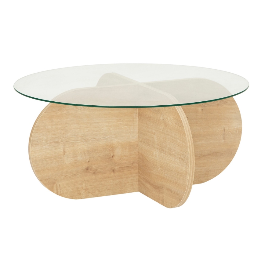 Coffee table BUBBLE 35x75 cm brown/clear