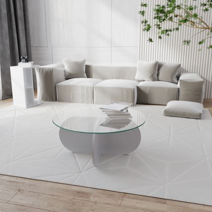 Coffee table BUBBLE 35x75 cm white/clear
