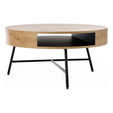 Coffee table CAMILA 41x80 cm golden oak/black