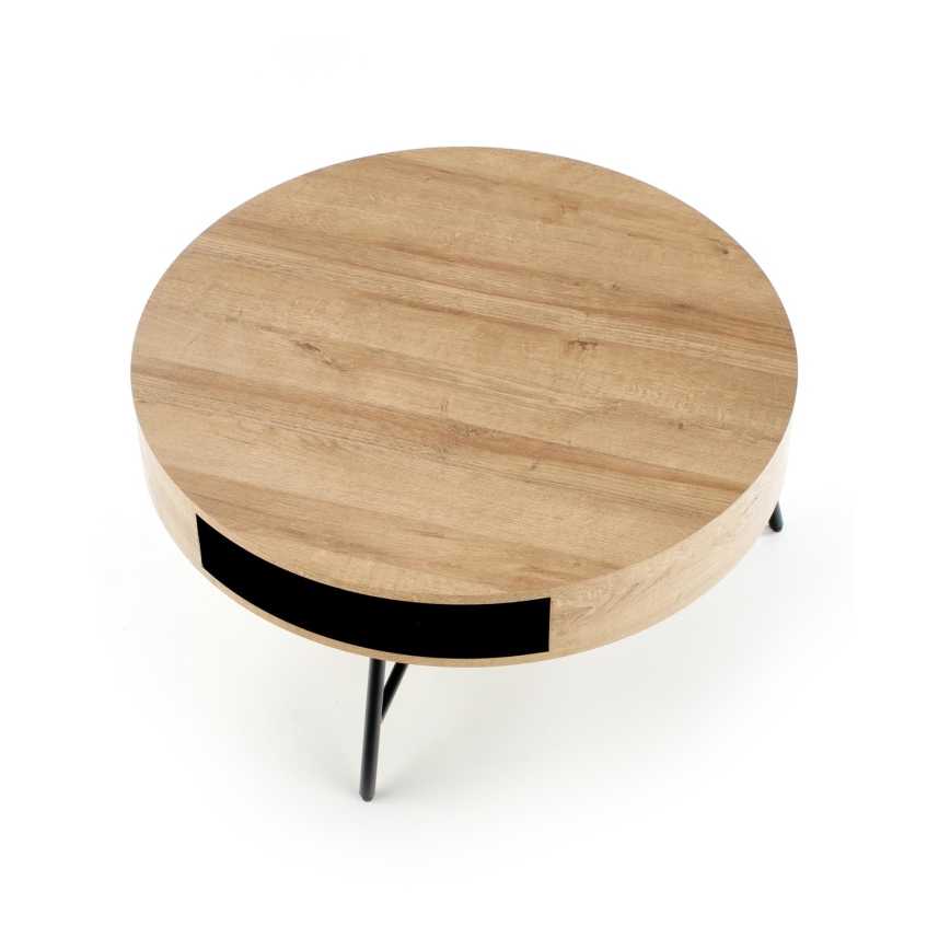 Coffee table CAMILA 41x80 cm golden oak/black