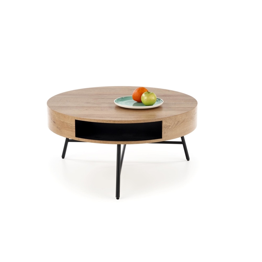 Coffee table CAMILA 41x80 cm golden oak/black