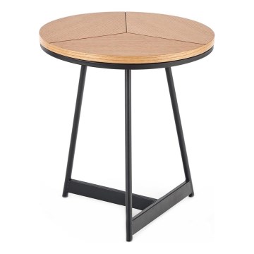 Coffee table CARIDA 49x45 cm black/oak