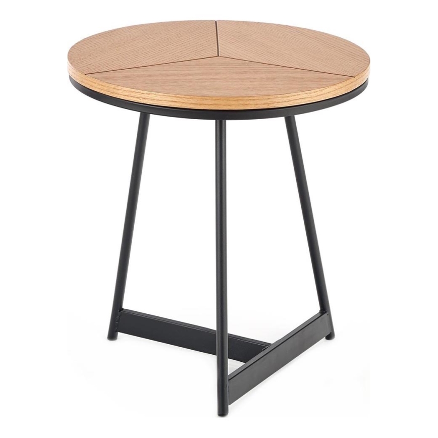 Coffee table CARIDA 49x45 cm black/oak