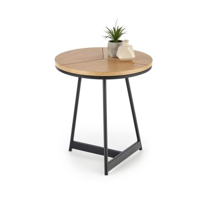 Coffee table CARIDA 49x45 cm black/oak