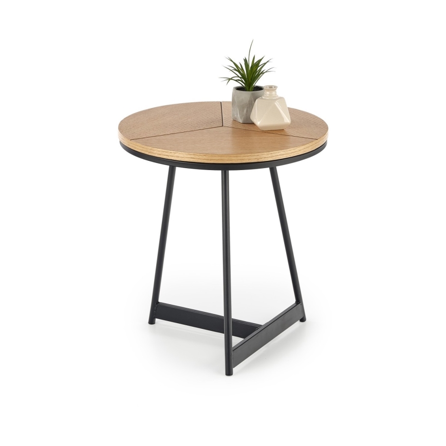 Coffee table CARIDA 49x45 cm black/oak