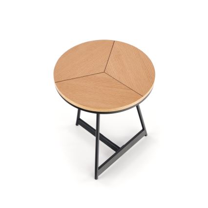 Coffee table CARIDA 49x45 cm black/oak