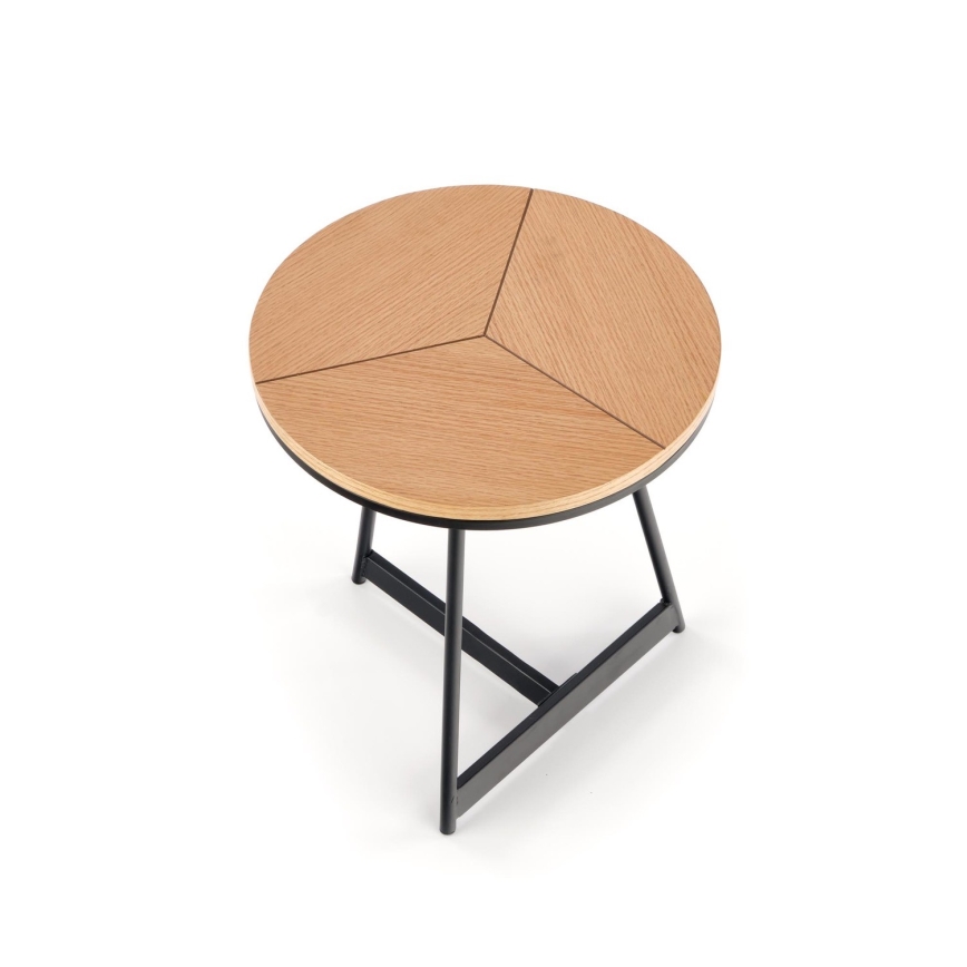 Coffee table CARIDA 49x45 cm black/oak