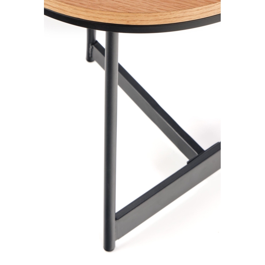Coffee table CARIDA 49x45 cm black/oak