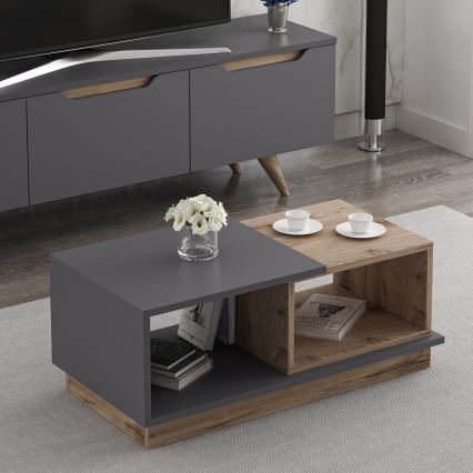 Coffee table CONSEPT 36x90 cm brown/grey