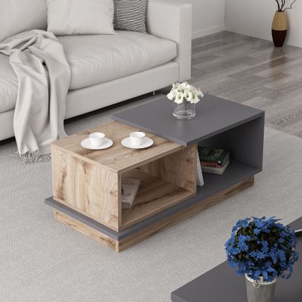 Coffee table CONSEPT 36x90 cm brown/grey