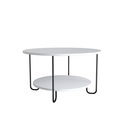 Coffee table CORRO 45x80 cm white/black