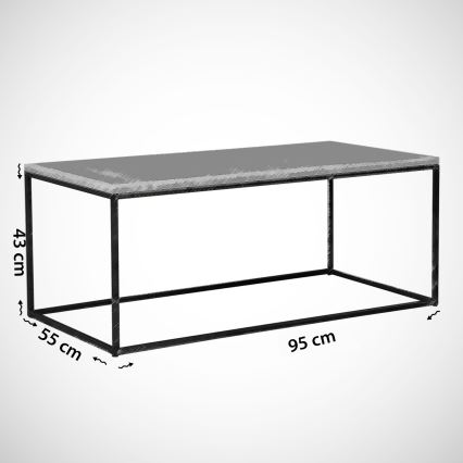 Coffee table COSCO 43x95 cm grey