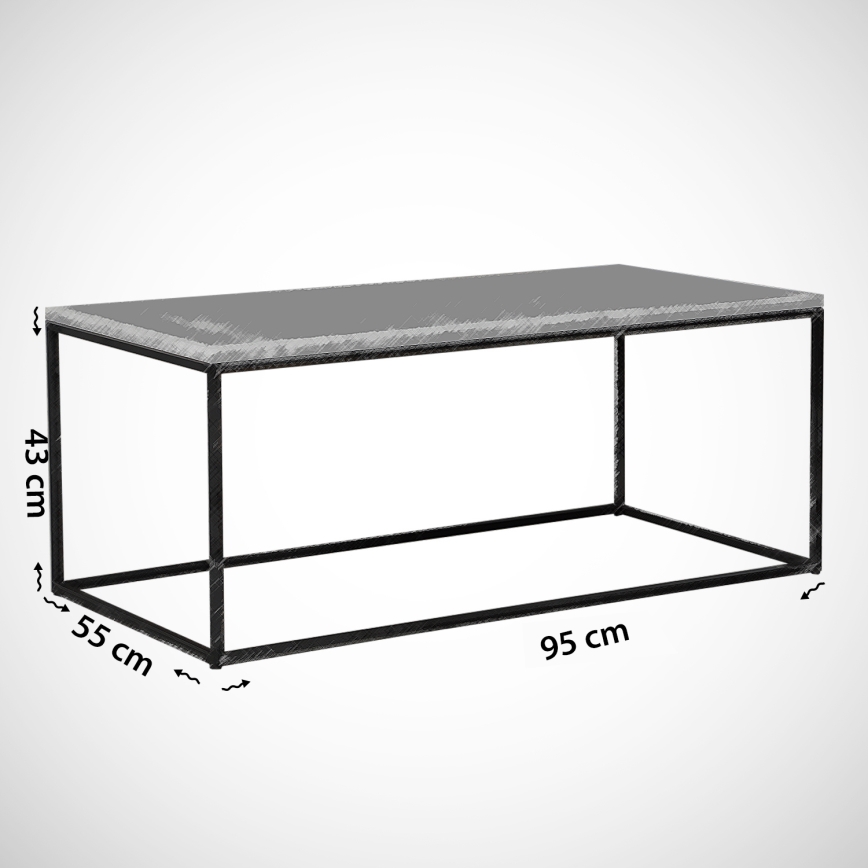 Coffee table COSCO 43x95 cm grey