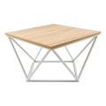 Coffee table CURVED 60x60 cm white/beige