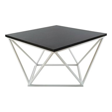 Coffee table CURVED 60x60 cm white/black