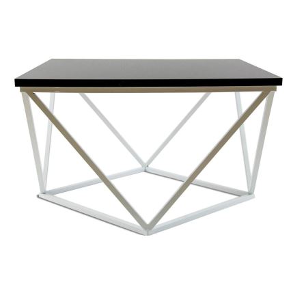 Coffee table CURVED 60x60 cm white/black