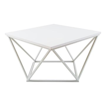 Coffee table CURVED 60x60 cm white