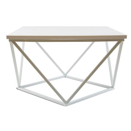 Coffee table CURVED 60x60 cm white